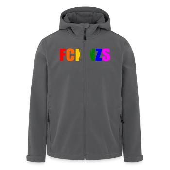 Fck nzs - Recycelte Männer Softshell-Jacke von Stanley/Stella - Schwarz - Vorne - AI Model Male 185 light (185cm)