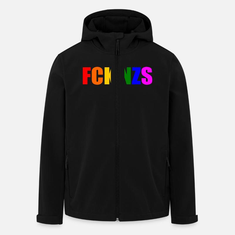 Fck nzs - Recycelte Männer Softshell-Jacke von Stanley/Stella - Schwarz