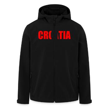 Croatie (Hrvatska) - Veste softshell homme en polyester recyclé Stanley/Stella - noir - Devant - AI Model Male 185 light (185cm)