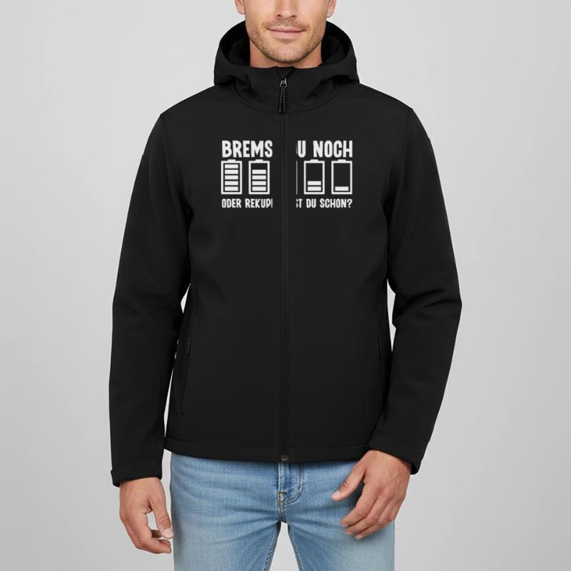 Bremst Du noch oder rekuperierst Du schon? Recycelte Männer Softshell-Jacke von Stanley/Stella