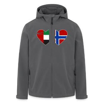 United Arab Emirates Norway Flag - Men’s Recycled Softshell Jacket by Stanley/Stella - black - Front - AI Model Male 185 light (185cm)