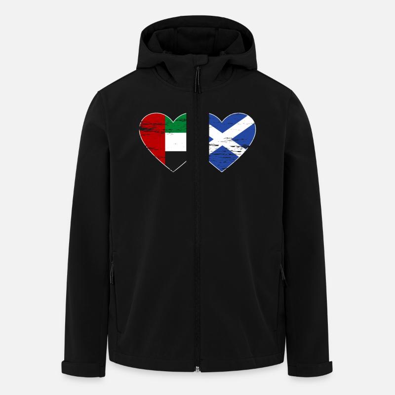 United Arab Emirates Scotland Flag - Men’s Recycled Softshell Jacket by Stanley/Stella - black