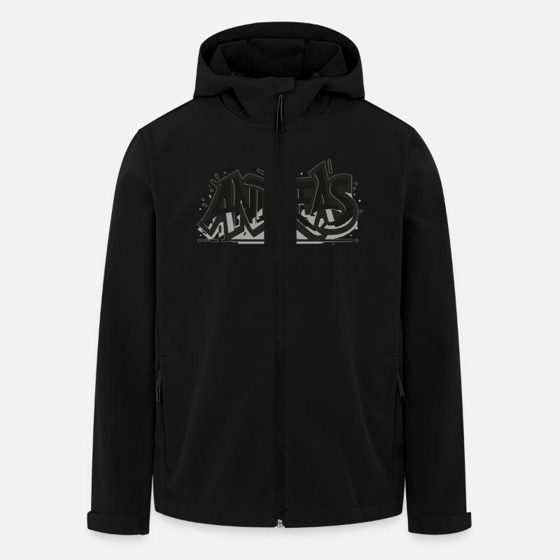 Andreas Name Vorname Graffiti - Recycelte Männer Softshell-Jacke von Stanley/Stella - Schwarz