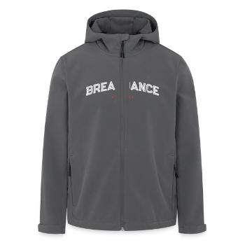 Breakdance Team - Men’s Recycled Softshell Jacket by Stanley/Stella - black - Front - AI Model Male 185 light (185cm)