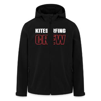 Équipage de kitesurf - Veste softshell homme en polyester recyclé Stanley/Stella - noir - Devant - AI Model Male 185 light (185cm)