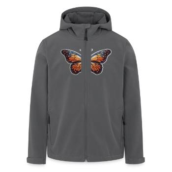 Butterfly - Men’s Recycled Softshell Jacket by Stanley/Stella - black - Front - AI Model Male 185 light (185cm)