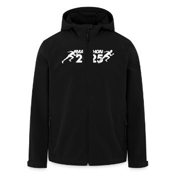 Marathon 2025 - Recycelte Männer Softshell-Jacke von Stanley/Stella - Schwarz - Vorne - AI Model Male 185 light (185cm)
