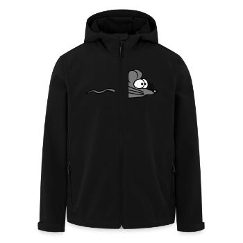 Mouse Mouse Cute Little Rat Rodent Friendly - Men’s Recycled Softshell Jacket by Stanley/Stella - black - Front - AI Model Male 185 light (185cm)
