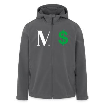 Lettre m dollar - Veste softshell homme en polyester recyclé Stanley/Stella - charbon - Devant - AI Model Male 185 light (185cm)