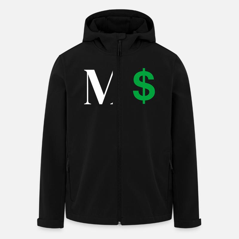 Lettre m dollar - Veste softshell homme en polyester recyclé Stanley/Stella - noir