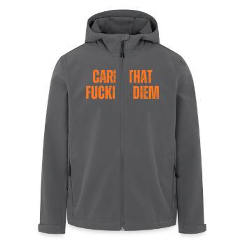 Carpe that fucking diem Profiter de l'instant prés - Veste softshell homme en polyester recyclé Stanley/Stella - charbon - Devant - AI Model Male 185 light (185cm)