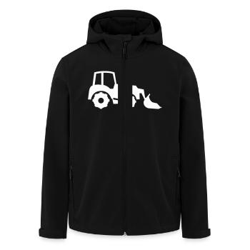 bagger - Recycelte Männer Softshell-Jacke von Stanley/Stella - Schwarz - Vorne - AI Model Male 185 light (185cm)