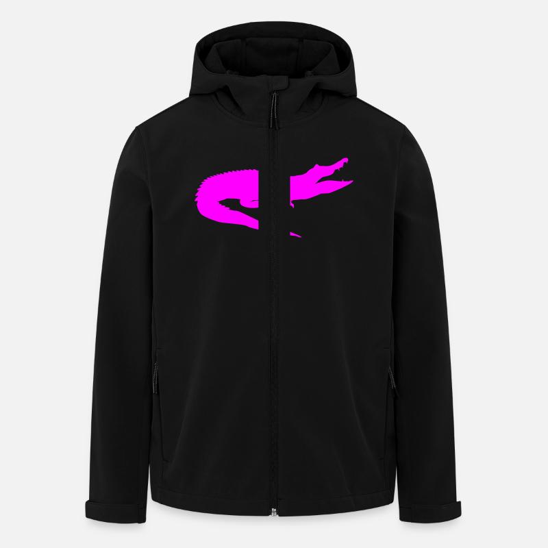 Crocodile (monochrome) - Men’s Recycled Softshell Jacket by Stanley/Stella - black