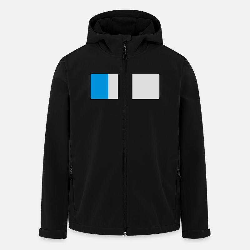 _blank_kurz - Veste softshell homme en polyester recyclé Stanley/Stella - noir