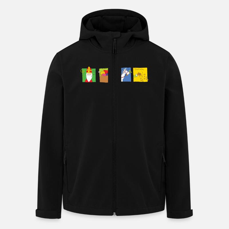 Sinterklaas vier op rij - Men’s Recycled Softshell Jacket by Stanley/Stella - black