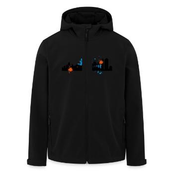 Skyline_Berlin_dirty - Recycelte Männer Softshell-Jacke von Stanley/Stella - Schwarz - Vorne - AI Model Male 185 light (185cm)