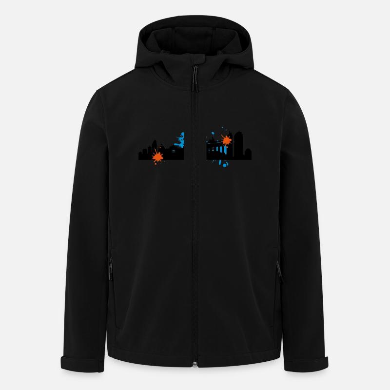 Berlin Skyline - Men’s Recycled Softshell Jacket by Stanley/Stella - black