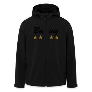 Bowling - Recycelte Männer Softshell-Jacke von Stanley/Stella - Schwarz - Vorne - AI Model Male 185 light (185cm)