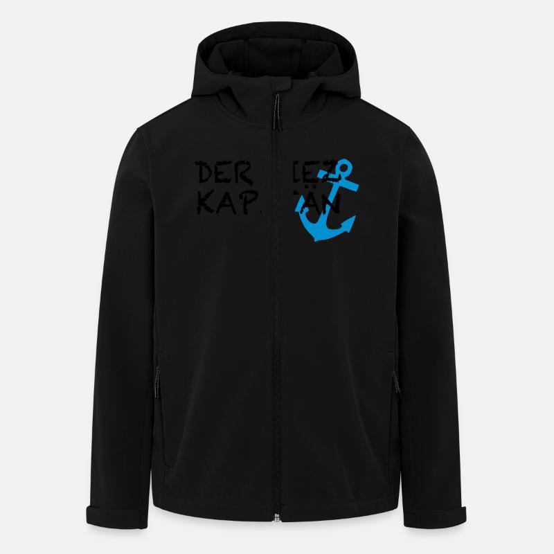 Kiez Kapitän - Recycelte Männer Softshell-Jacke von Stanley/Stella - Schwarz