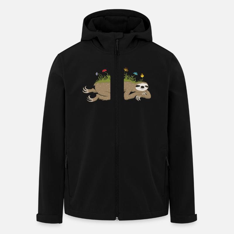 Faultierfrühling - Recycelte Männer Softshell-Jacke von Stanley/Stella - Schwarz