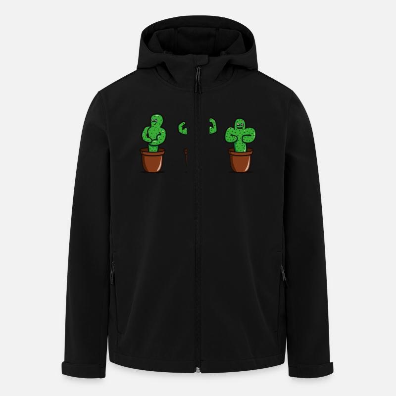 cactus with muscles - Men’s Recycled Softshell Jacket Discoverer by Stanley/Stella - black
