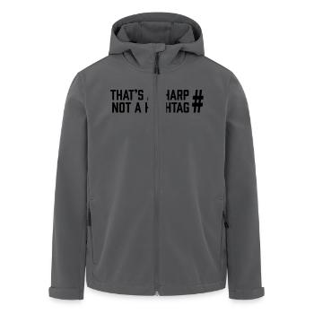 Sharp vs Hashtag - Recycelte Männer Softshell-Jacke von Stanley/Stella - Schwarz - Vorne - AI Model Male 185 light (185cm)