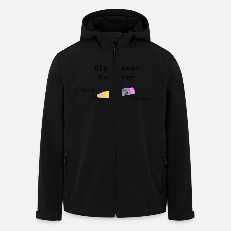 Old School Computer - Men’s Recycled Softshell Jacket by Stanley/Stella - black