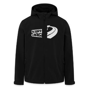 Kurvenjäger - Recycelte Männer Softshell-Jacke von Stanley/Stella - Schwarz - Vorne - AI Model Male 185 light (185cm)