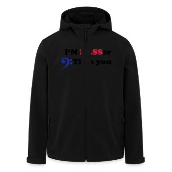 Je suis bassiste que vous, bass motif - Veste softshell homme en polyester recyclé Stanley/Stella - noir - Devant - AI Model Male 185 light (185cm)