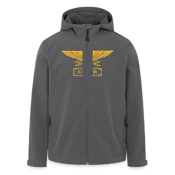 Römischer Adler - Aquila - Recycelte Männer Softshell-Jacke von Stanley/Stella - Schwarz - Vorne - AI Model Male 185 light (185cm)