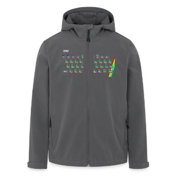 ZX81 (Zed-Ex) Spectrum Keyboard - Recycelte Männer Softshell-Jacke von Stanley/Stella - Schwarz - Vorne - AI Model Male 185 light (185cm)