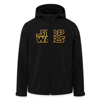 stop wars starlight outline - Men’s Recycled Softshell Jacket by Stanley/Stella - black - Front - AI Model Male 185 light (185cm)