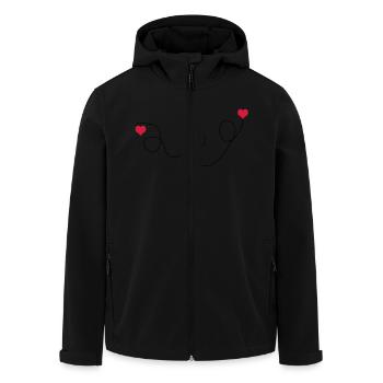 Way of Love fliegende Herzen Herz Liebe fliegen 2c - Recycelte Männer Softshell-Jacke von Stanley/Stella - Schwarz - Vorne - AI Model Male 185 light (185cm)