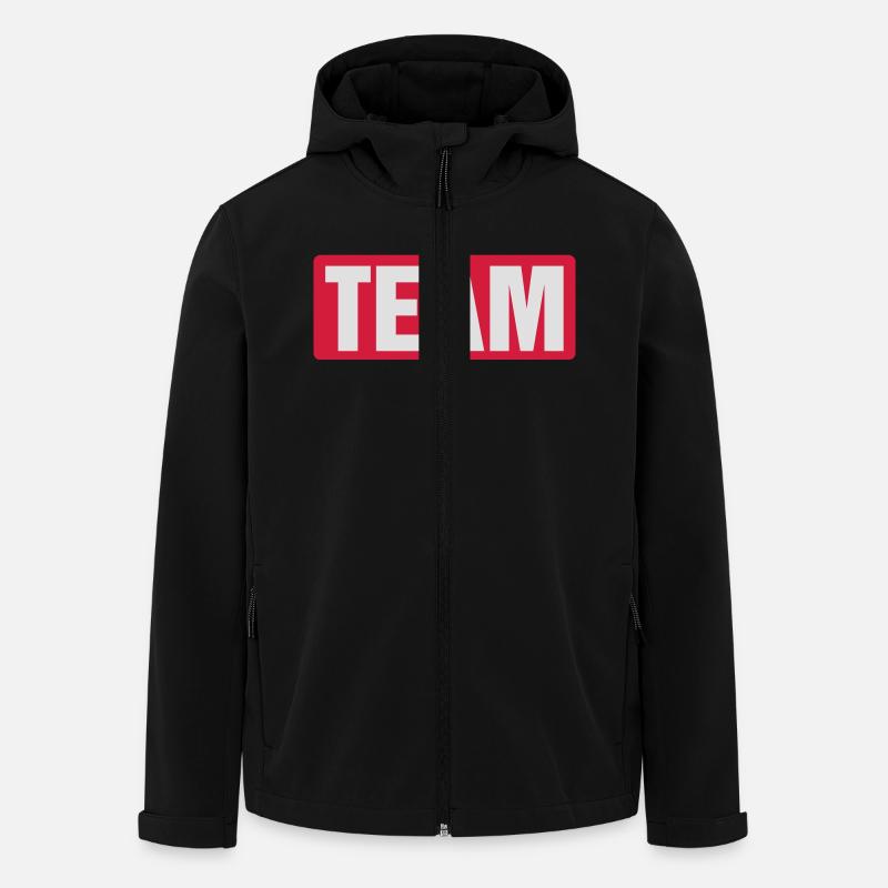 Team - Recycelte Männer Softshell-Jacke von Stanley/Stella - Schwarz