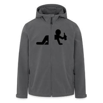 Alcool boire - Veste softshell homme en polyester recyclé Stanley/Stella - noir - Devant - AI Model Male 185 light (185cm)
