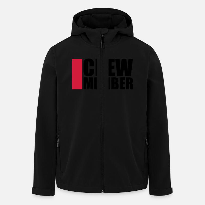 Cool Crew Member Logo-Design - Recycelte Männer Softshell-Jacke von Stanley/Stella - Schwarz