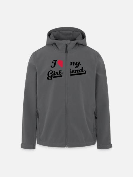 I love my girlfriend - Men’s Recycled Softshell Jacket by Stanley/Stella - black