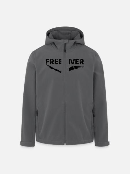 Apnoe-Taucher horizontal - Recycelte Männer Softshell-Jacke von Stanley/Stella - Schwarz