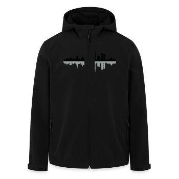 Skyline München - Recycelte Männer Softshell-Jacke von Stanley/Stella - Schwarz - Vorne - AI Model Male 185 light (185cm)