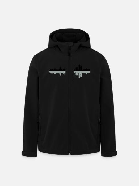 Skyline München - Recycelte Männer Softshell-Jacke von Stanley/Stella - Schwarz