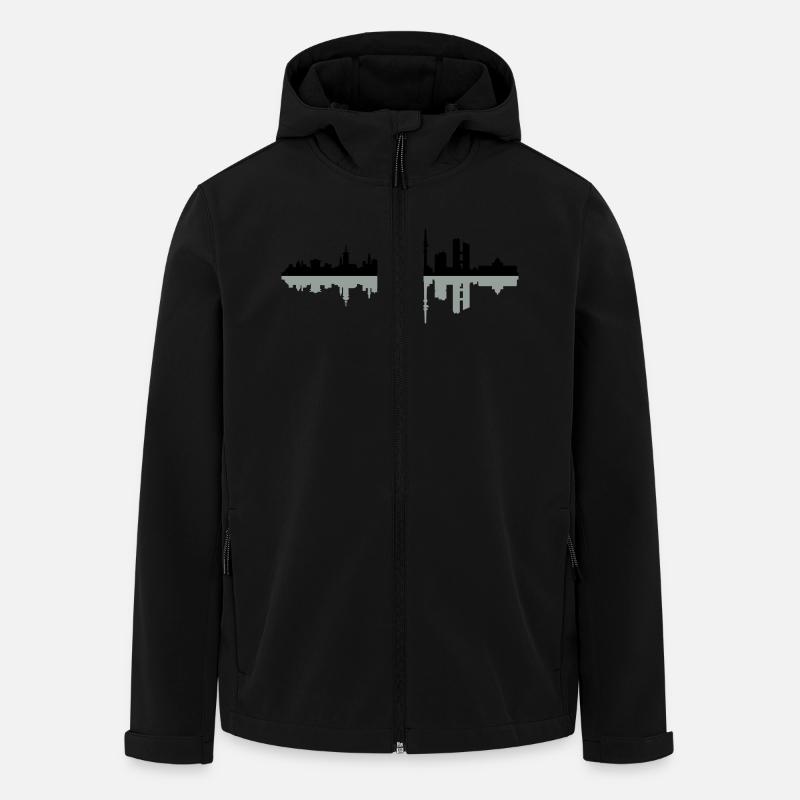 Skyline München - Recycelte Männer Softshell-Jacke von Stanley/Stella - Schwarz