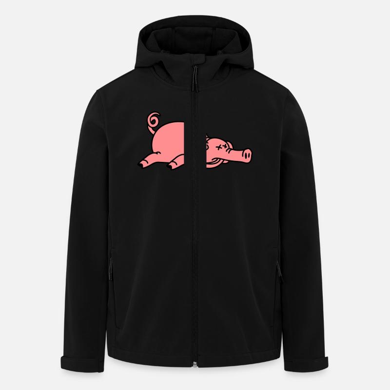 Totes Schwein am Boden - Recycelte Männer Softshell-Jacke von Stanley/Stella - Schwarz