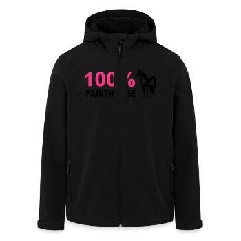 100% Painthorse - Recycelte Männer Softshell-Jacke von Stanley/Stella - Schwarz - Vorne - AI Model Male 185 light (185cm)