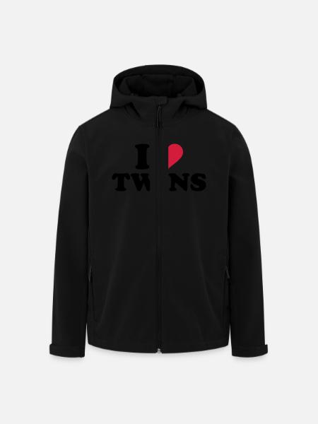 Zwillinge - Recycelte Männer Softshell-Jacke von Stanley/Stella - Schwarz
