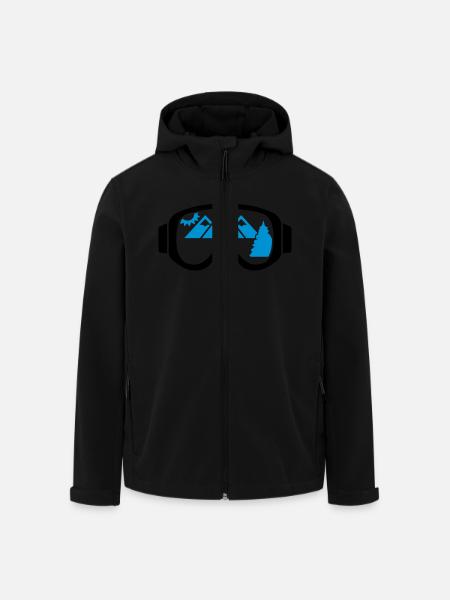 Skibrille - Recycelte Männer Softshell-Jacke von Stanley/Stella - Schwarz