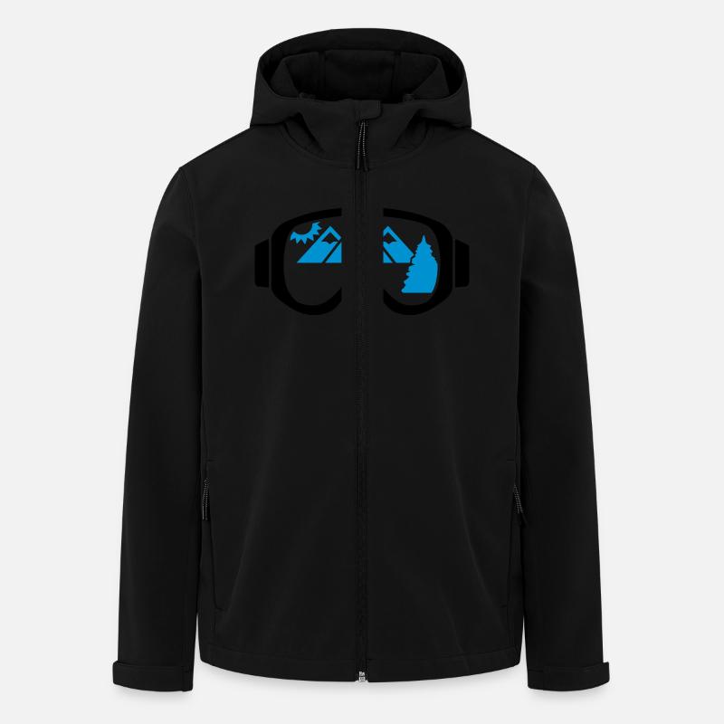 Lunettes de ski - Veste softshell homme en polyester recyclé Stanley/Stella - noir