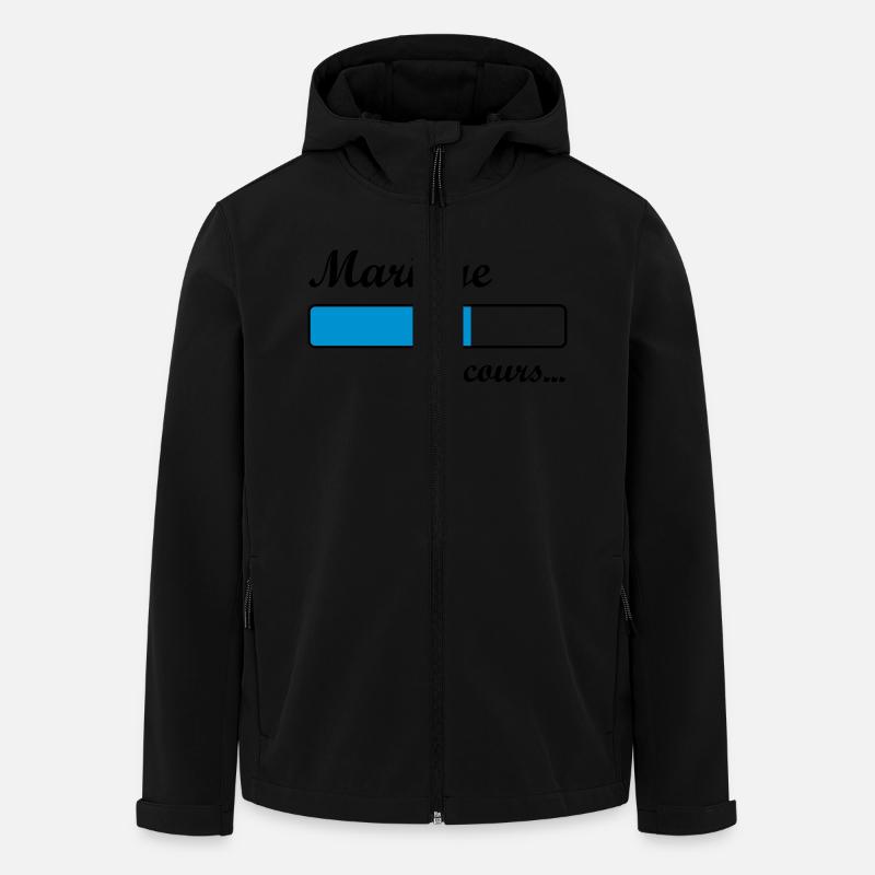 Mariage en cours ... - Veste softshell homme en polyester recyclé Stanley/Stella - noir