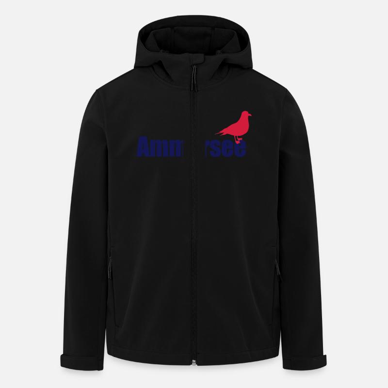 Ammerseemöwe 2c - Recycelte Männer Softshell-Jacke von Stanley/Stella - Schwarz