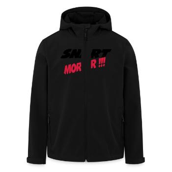 Snart morfar !! - Veste softshell homme en polyester recyclé Stanley/Stella - noir - Devant - AI Model Male 185 light (185cm)