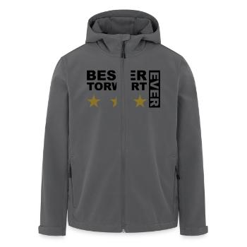 Bester Torwart - V2 - Recycelte Männer Softshell-Jacke von Stanley/Stella - Schwarz - Vorne - AI Model Male 185 light (185cm)